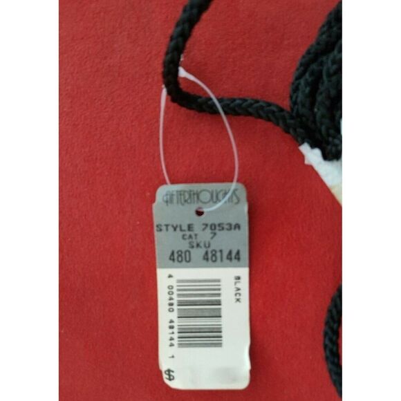 Vintage 90s Black Evening Bag Rhinestone Fan Purse Handbag Deco Prom - Picture 4 of 4